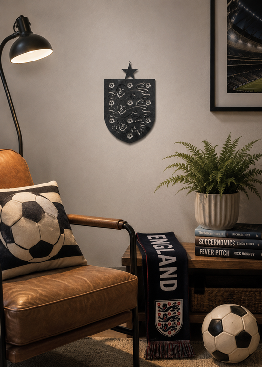 England Crest Metal Wall Art