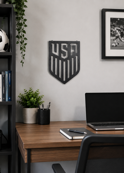 USA Shield Metal Wall Art