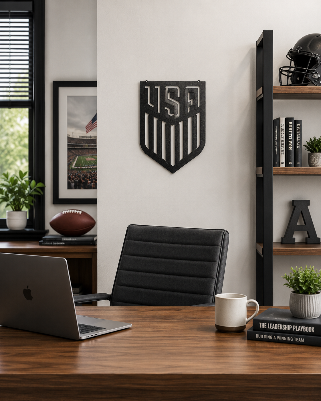 USA Shield Metal Wall Art