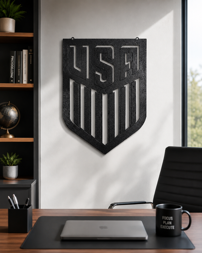 USA Shield Metal Wall Art